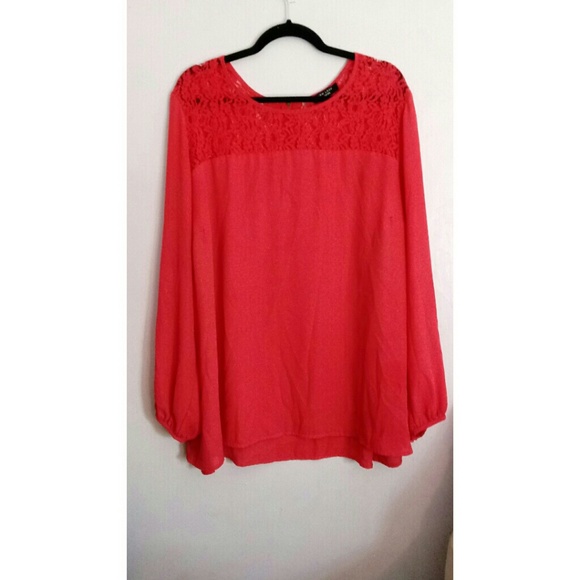 ASOS Curve Tops - New Look lace blouse.